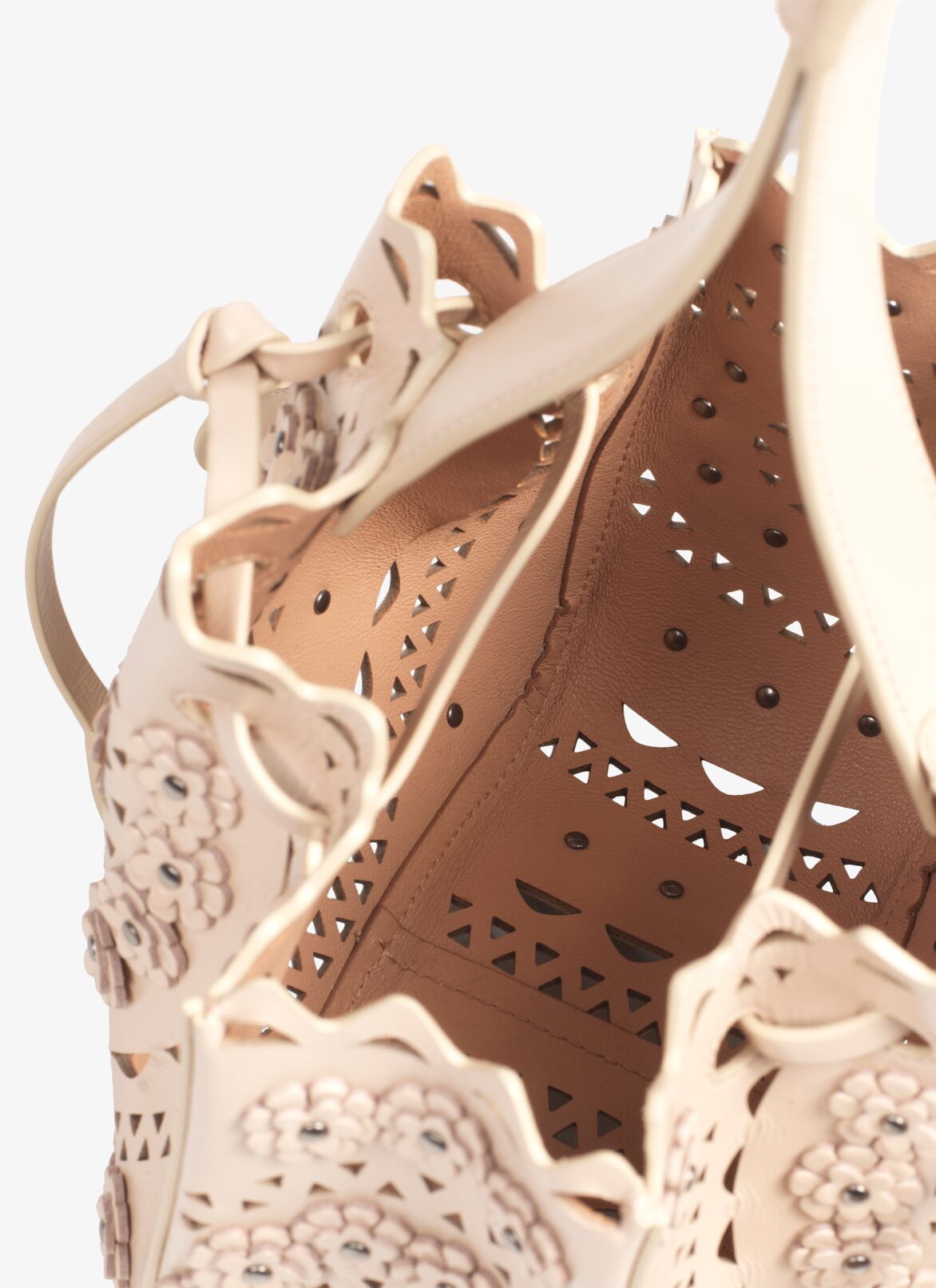 ROSEMARIE MINI CUIR LUX NEW VIENNE FLEUR BEIGE BIJOUX ALAÏA BEIGE  ROSEMARIE MINI CUIR LUX NEW VIENNE FLEUR BEIGE BIJOUX